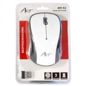 Art AM-92C mysz optyczna bezprzewodowa USB white (AM-92C)