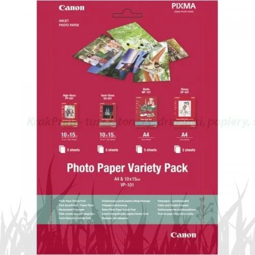 Papier fotograficzny CANON Variety Pack VP-101 - 2x 10x15 + 2x A4 (0775B079)