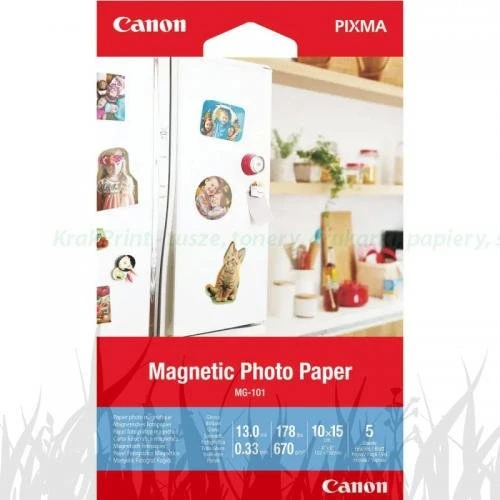 Magnetyczny papier fotograficzny CANON MG-101 - 10x15, 5 arkuszy (3634C002)