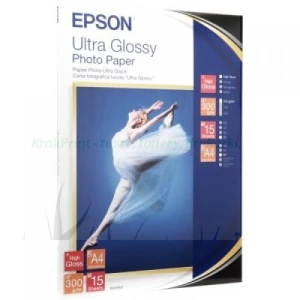 Papier foto A4 Epson Ultra Glossy Photo Paper, DIN A4, 300g/m2, 15 Arkuszy (C13S041927)