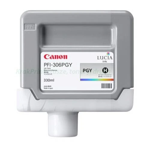 Tusz Canon Oryginał do iPF8300/8400/9400 | PFI-306PGY | 330ml (6667B001) PhotoGrey