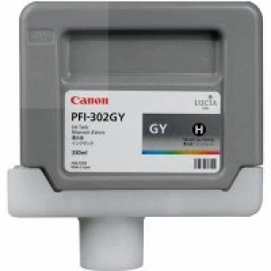 Tusz Canon Oryginał PFI-302GY do IPF8100/9100 | 330ml (2217B001) Grey
