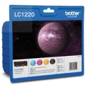 Zestaw tuszy Brother do DCP-J525/925/725 | 4 x 300 str. (LC-1220VALBP) Color