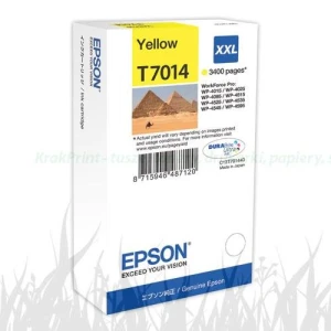 Tusz Epson T7014 do WP-4015DN/4095DN/4515DN/4525DNF XXL | 34,2ml (C13T70144010) Yellow