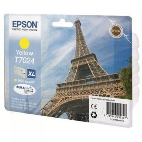 Tusz Epson T7024 do WP-4015DN/4095DN/4515DN/4525DNF | 21,3ml (C13T70244010) Yellow