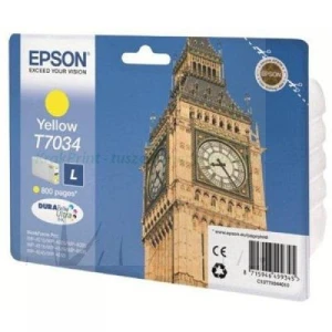 Tusz Epson T7034 do WP-4015/4025/4095/4515/4525/4535 | 800 str. (C13T70344010) Yellow
