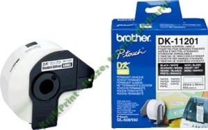 Oryginalne etykiety Brother DK-11201 29mm x 90mm białe/czarny nadruk 400szt.