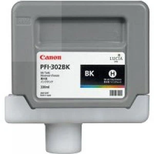 Tusz Canon Oryginał PFI-302BK do IPF8100/9100 | 330ml (2216B001) Black