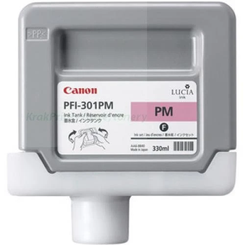 Tusz Canon Oryginał PFI-301PM do IPF8000/9000 | 330ml (1491B001) PhotoMagenta