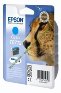 Tusz Epson T0712 do D-78/92/120, DX4000/4050/5000/5050 | 5,5ml (C13T07124010 / C13T07124012) Cyan