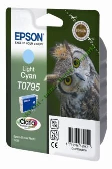 Tusz Epson Nr.T0795 do Stylus Photo 1400 | 11,1ml (C13T07954010) LightCyan