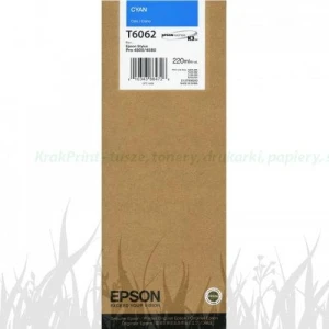 Tusz Epson Nr.T6062 do StylusPro 4880 | 220ml (C13T606200) Cyan