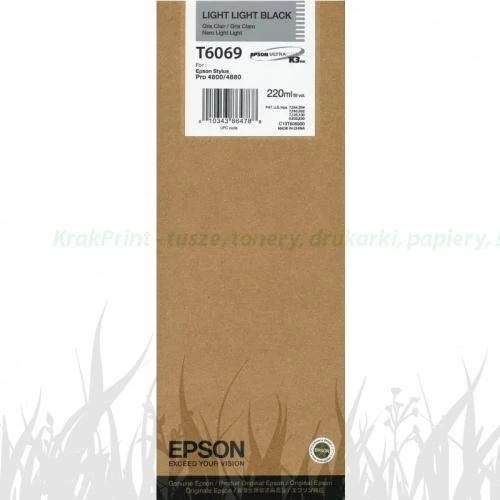 Tusz Epson Nr.T6069 do StylusPro 4880 | 220ml (C13T606900) LightLightBlack