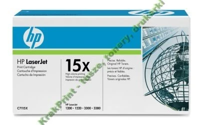 Toner HP 15X do LaserJet 1200/1220/3300/3380 (C7115X)| 3 500 str. Black