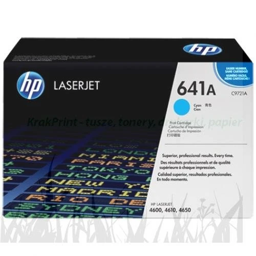Toner HP 641A do LaserJet 4600/4650 (C9721A) | 8 000 str. Cyan