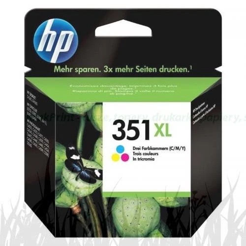 Tusz HP 351XL Vivera do Deskjet D4260/4360, Officejet J5780 | 580 str. (CB338EE) (CMY) Color
