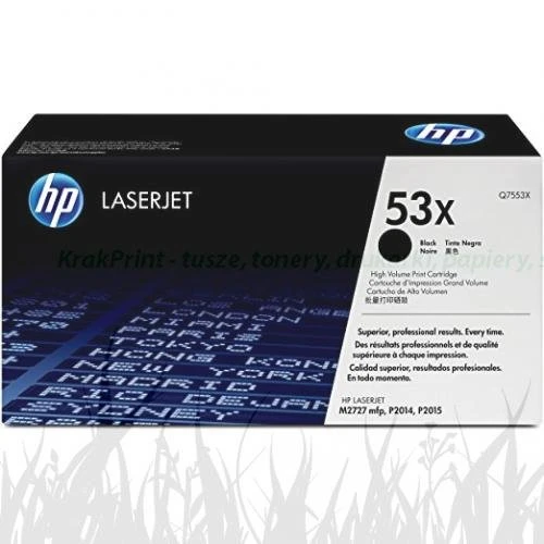 Toner HP 53X do LaserJet P2014/2015, M2727  (Q7553X) | 7 000 str. Black