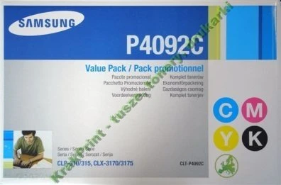 Samsung/HP Oryginał zestaw tonerółw do CLP-310/15 CMYK - 1500/1000str. (CLT-P4092C / SU392A) Color(CMYBk)
