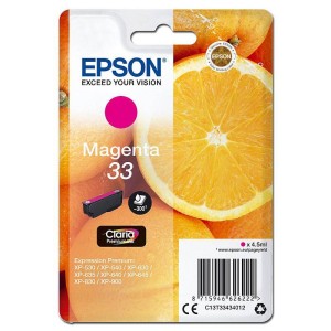 Tusz Epson Nr.33 Pomarańcza do XP-530 | 4,5ml (C13T33434012) Magenta