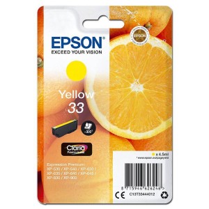 Tusz Epson Nr.33 Pomarańcza do XP-530 | 4,5ml  (C13T33444012) Yellow