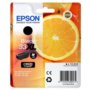 Tusz Epson Nr.33XL Pomarańcza do XP-530 | 12,2ml (C13T3351401) Black