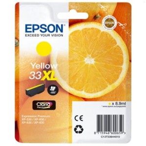 Tusz Epson Nr.33XL Pomarańcza do XP-530 | 8,9ml (C13T33644012) Yellow