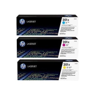 Trzypak tonerów HP 201X do Color LaserJet Pro M252/277 | 3x2300 str. (CF253XM) Color