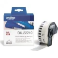 Oryginalna taśma Brother DK 22210 29mm x 30.48m biała/czarny nadruk