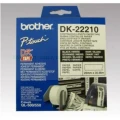 Oryginalna taśma Brother DK 22210 29mm x 30.48m biała/czarny nadruk