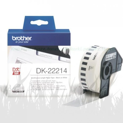 Etykieta Brother do QL-500/550/560/650/1050/1060N | 12mm x 30,48m  (DK-22214) Biała