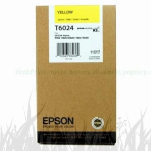 Tusz Epson Nr.T6024 do Stylus Pro 7800, 7880 | 110ml (C13T602400) Yellow
