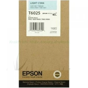Tusz Epson Nr.T6025 do Stylus Pro 7800, 7880 | 110ml (C13T602500) LightCyan