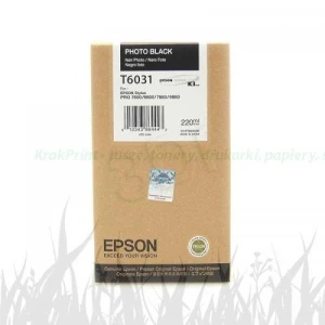 Tusz Epson Nr.T6031 do Stylus Pro 7800, 9800 | 220ml (C13T603100) PhotoBlack
