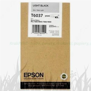 Tusz Epson Nr.T6037 do Stylus 7800, 9800 | 220ml (C13T603700) LightBlack