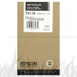 Tusz Epson Nr.T6118 do Stylus 7800, 7880 | 110ml (C13T611800) MatteBlack