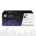 Zestaw dwółch tonerółw HP 12A do LaserJet 1010/1012/1015 | 2 x 2 000 str. (Q2612AD) Black