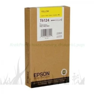 Tusz Epson Nr.T6124 do Stylus Pro 7400, 7800 | 220ml (C13T612400) Yellow