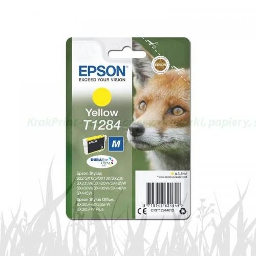 Tusz Epson Nr.T1284  do SX425 | 3,5ml (C13T12844010/ C13T12844012) Yellow