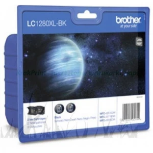 Tusz Brother Oryginał (2pack) LC-1280XLBKBP2 Black