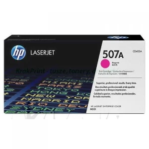 Toner HP Nr.507A do LaserJet M551/570/575 | 6tys. (CE403A) Magenta