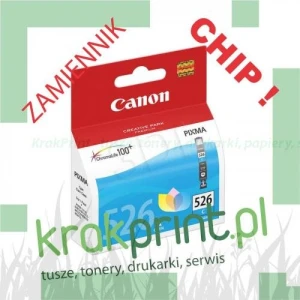 Tusz Zamiennik z chipem do Canona CLI-526C CHIP (MPC526C) Cyan
