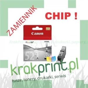 Tusz Zamiennik z chipem do Canona CLI-521Bk (MPCLI521Bk) Black