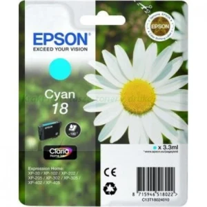 Tusz Epson Oryginał T1802 (C13T18024010) Cyan