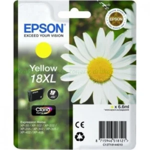 Tusz Epson Oryginał T01814 (C13T18144010 C13T18144012) Yellow