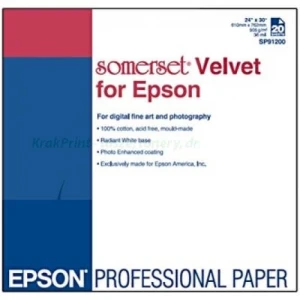 Epson Somerset Velvet Fine Art Paper, 24" x 30", 505g/m2 (C13S041699)