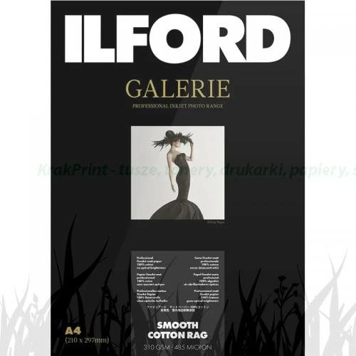 Papier fotograficzny Ilford Galerie Smooth Cotton Rag 310g - 10x15 (50 arkuszy) (2005027)