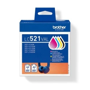 Tusze Oryginalne Brother LC-521 CMYK (LC521VAL) (komplet)