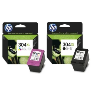 Tusze Oryginalne HP 304 XL BK + 304 XL C (N9K08AE, N9K07AE) (komplet)