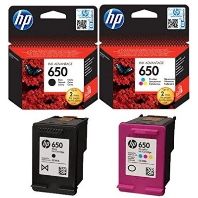 Tusze Oryginalne HP 650 BK + 650 C (CZ101AE, CZ102AE) (komplet)