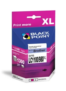 Black Point tusz BPBLC1100/980XLM zastępuje Brother LC1100/980M, czerwony